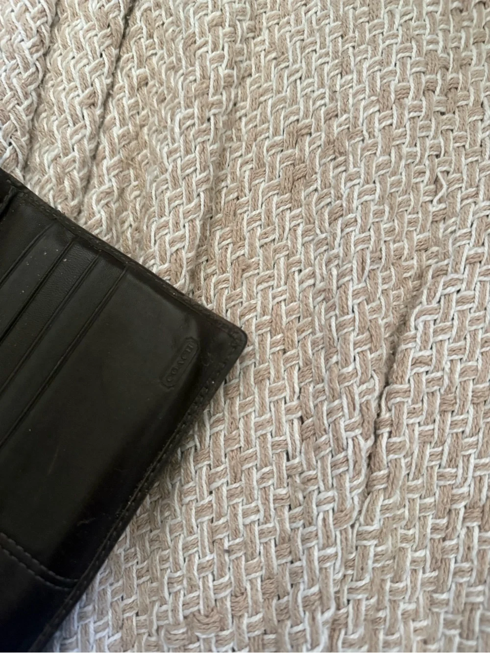 Vintage Coach Signature Brown Canvas Continental Wallet